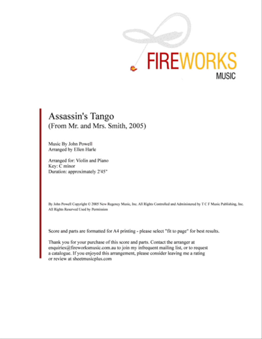 Assassin's Tango Violin Solo scores gallery preview page 2
