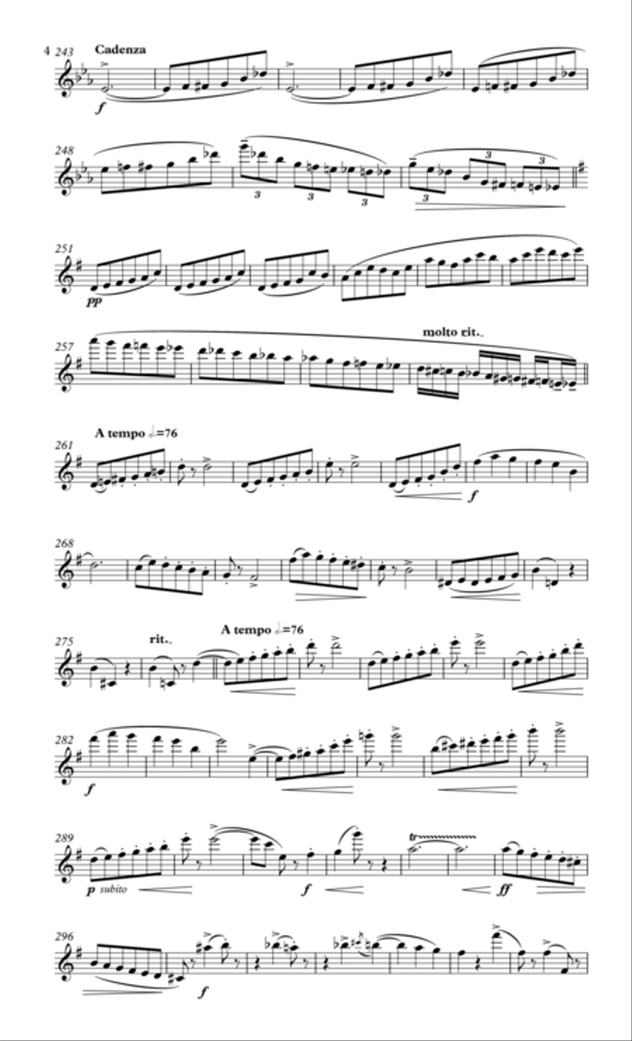 The Paris Waltz, for flute & pno Flute Solo scores gallery preview page 5