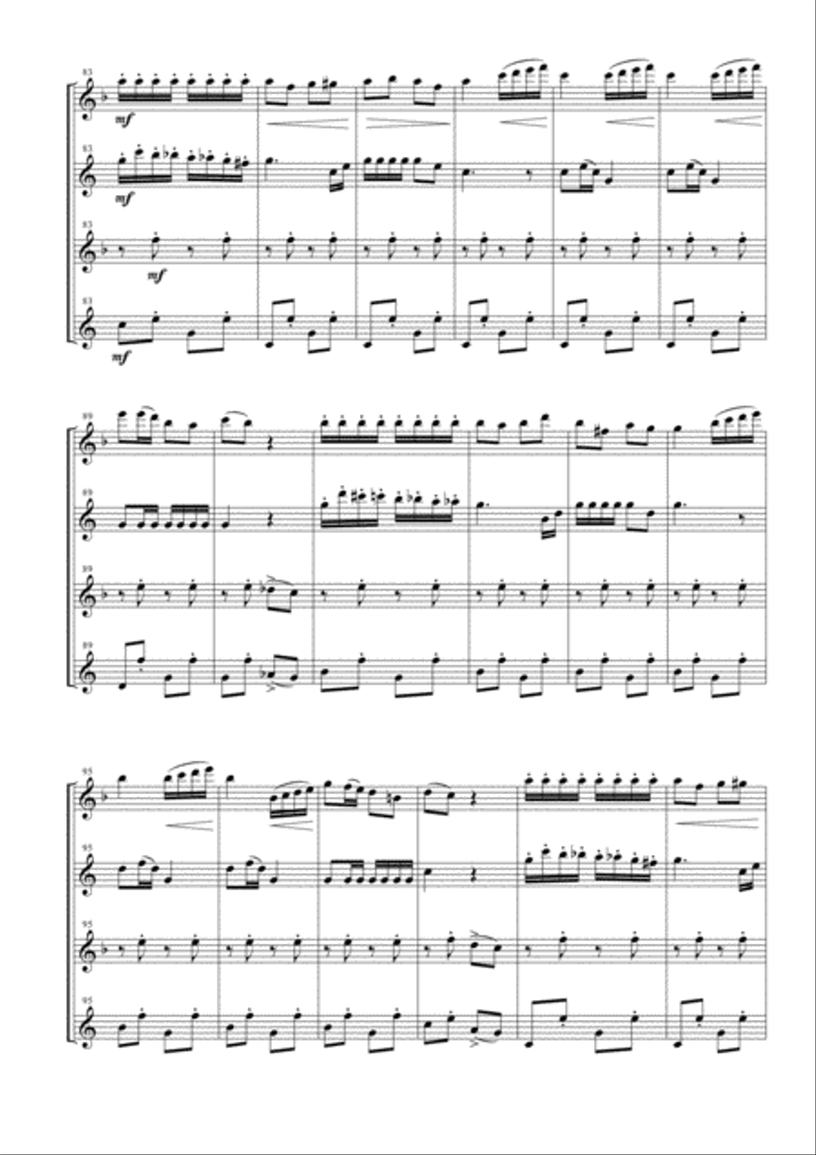 Florentiner March for Saxophone Quartet Saxophone Quartet scores gallery preview page 5