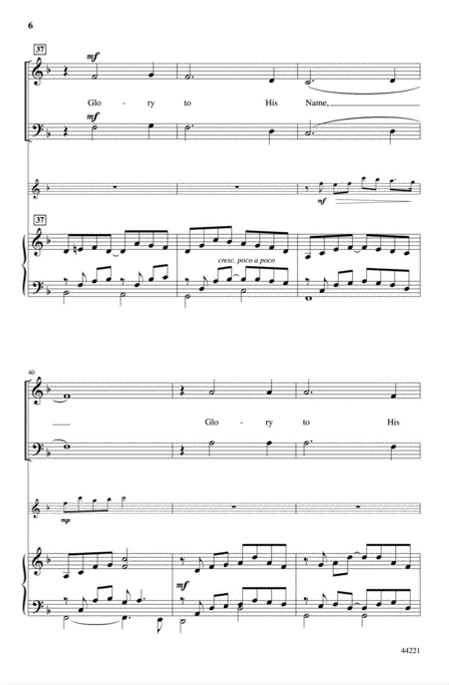 Glory to His Name 4-Part scores gallery preview page 5