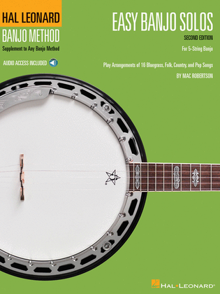 Book cover for Easy Banjo Solos for 5-String Banjo -|Second Edition