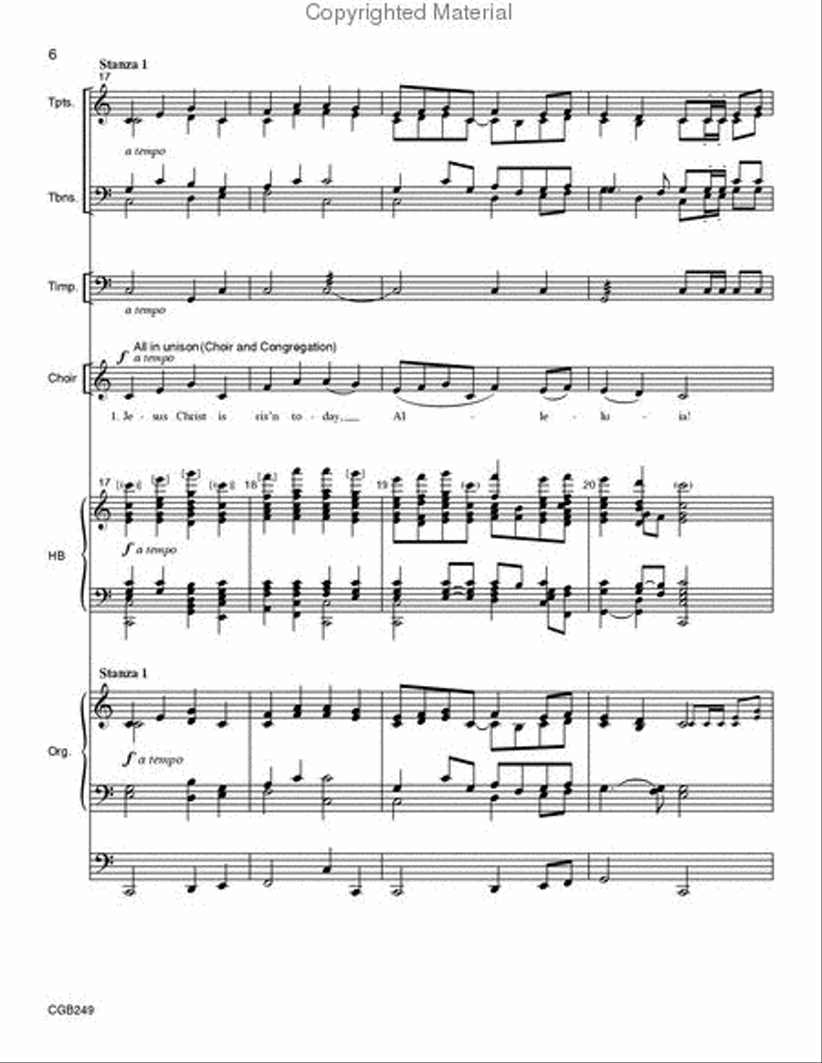 Jesus Christ Is Risen Today Full Score Handbell Choir scores gallery preview page 6