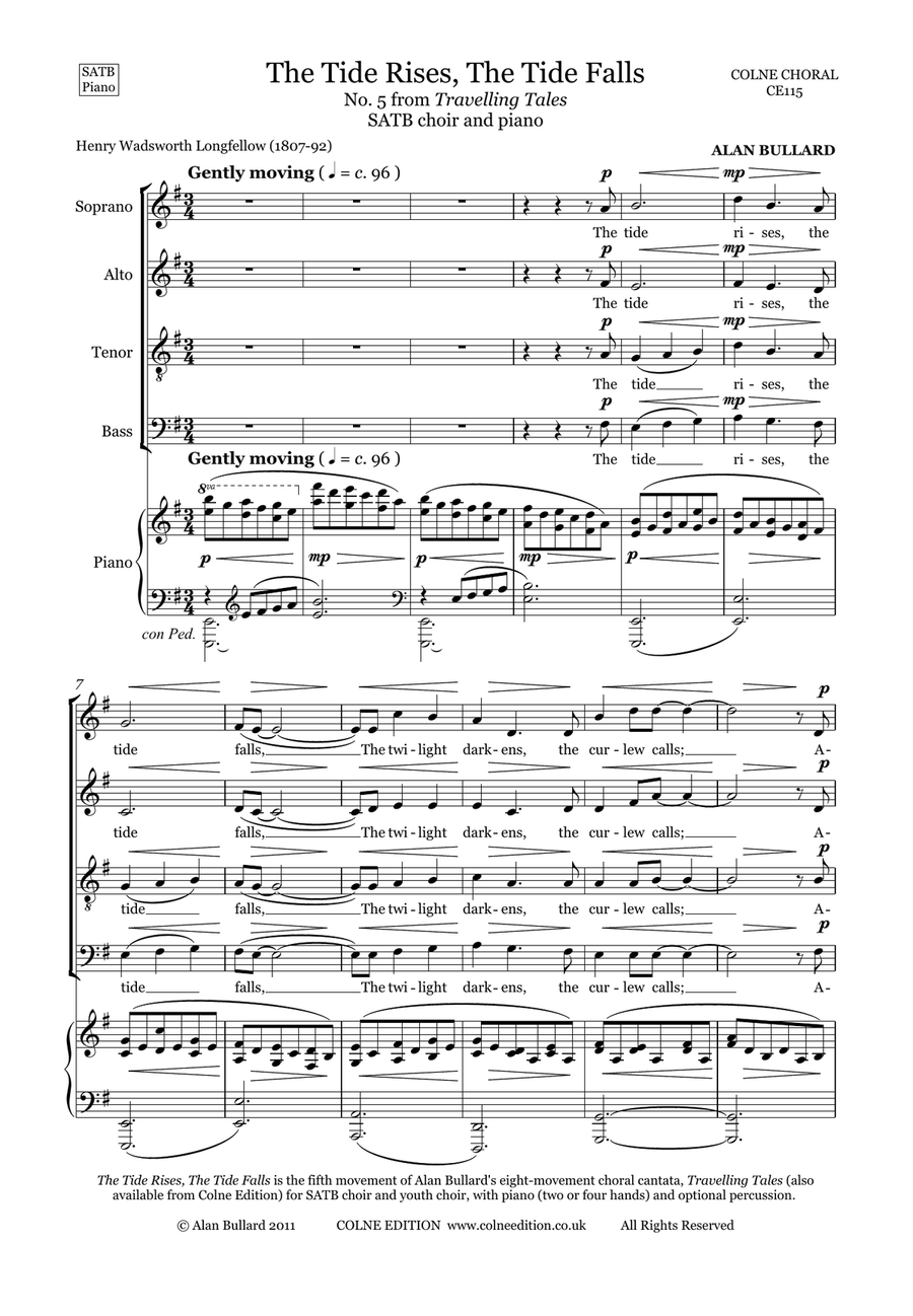 The Tide Rises, the Tide Falls (SATB and piano) 4-Part scores gallery preview page 2
