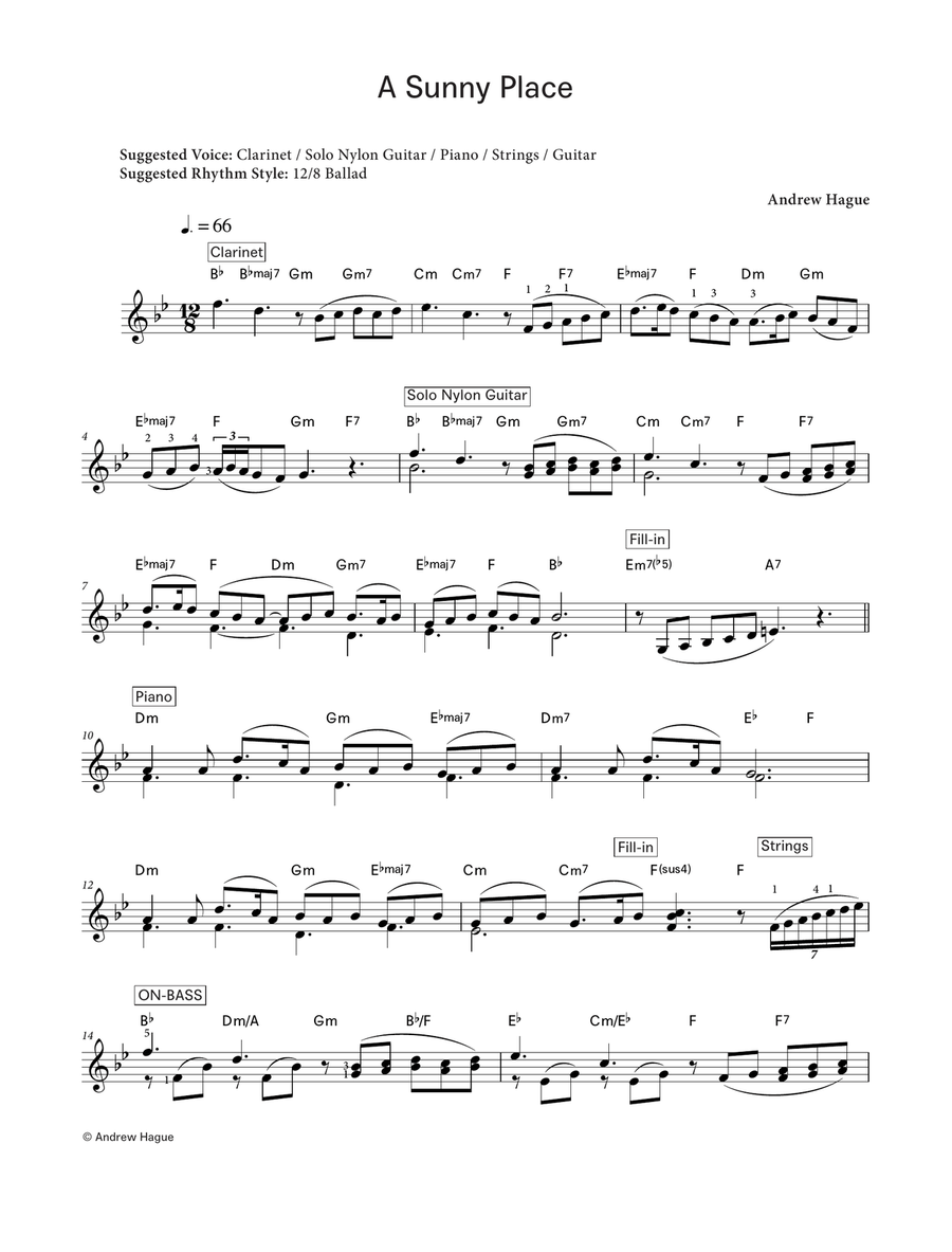 A Sunny Place (LCME Electronic Keyboard Grade 5 List A) Electronic Keyboard scores gallery preview page 1