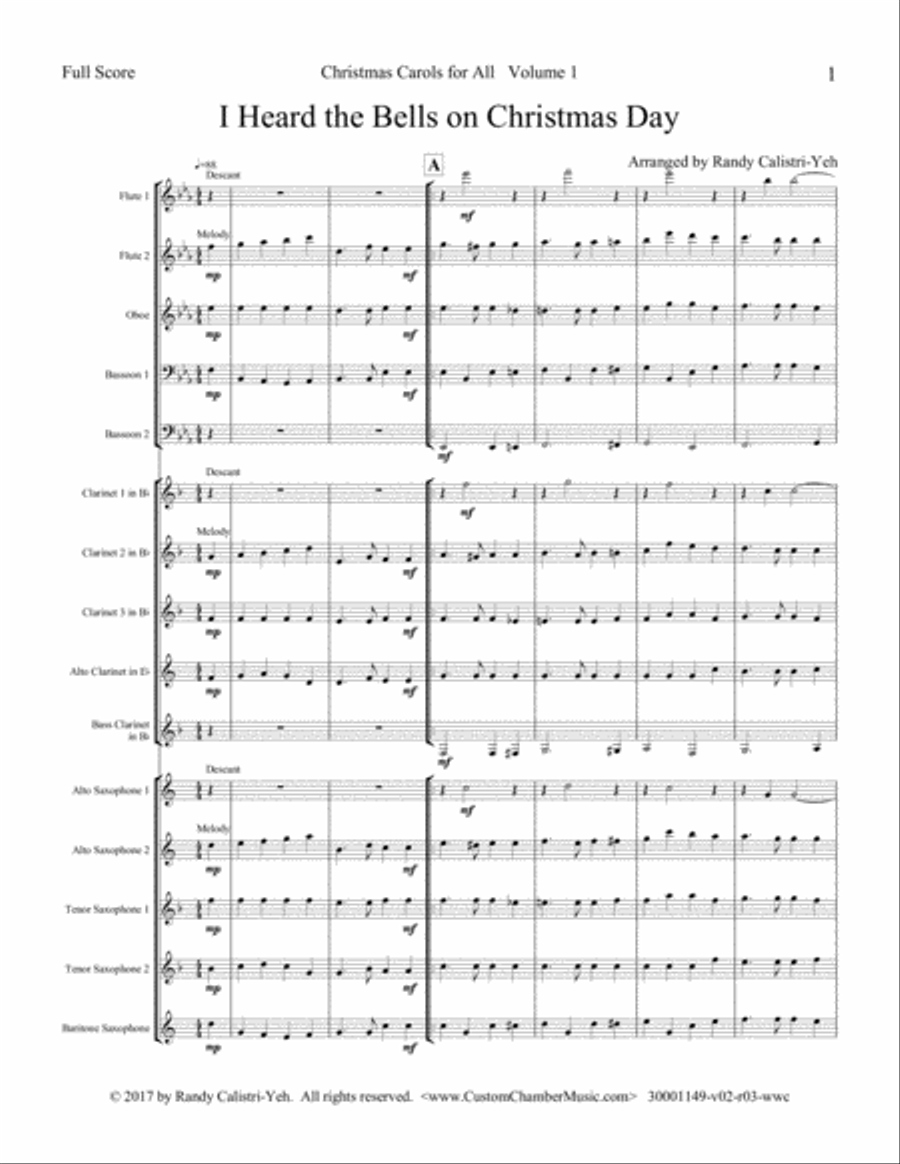 Christmas Carols for All, Volume 1 (for Woodwind Choir) Woodwind Ensemble scores gallery preview page 5
