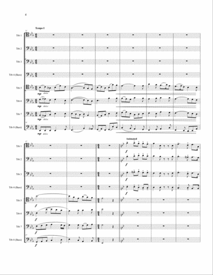 Songs of Farewell for Trombone Choir Choir scores gallery preview page 6