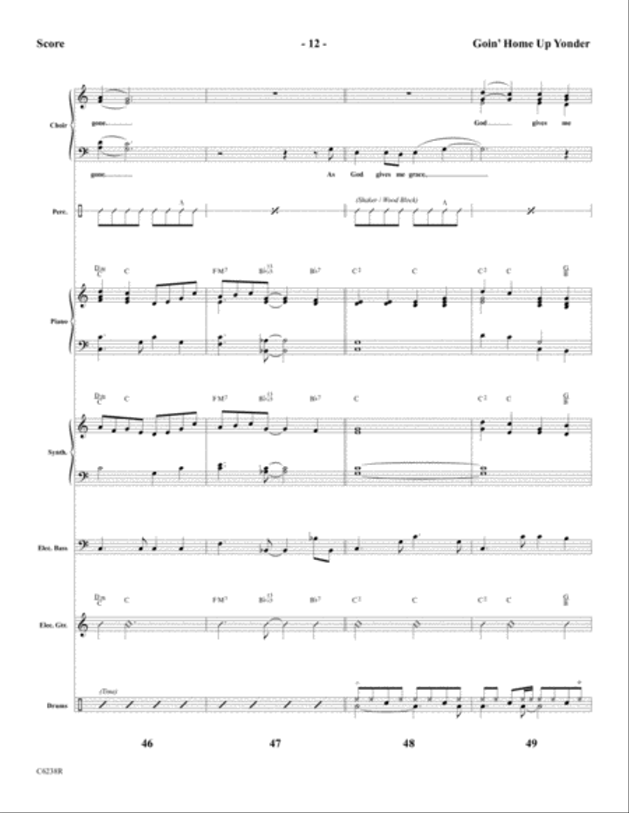 Goin' Home Up Yonder Choir scores gallery preview page 14