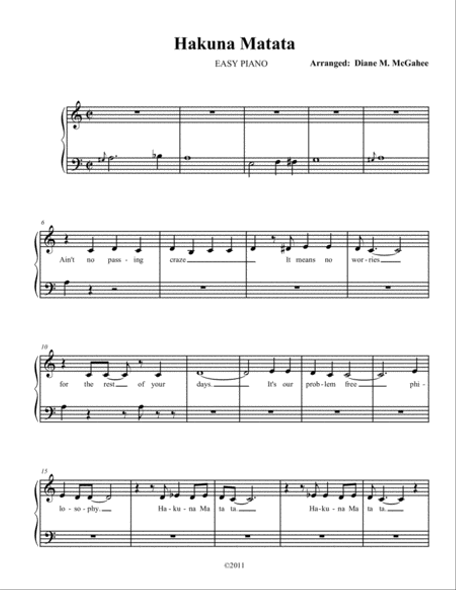 Hakuna Matata Hakuna Matata Small Ensemble scores gallery preview page 1