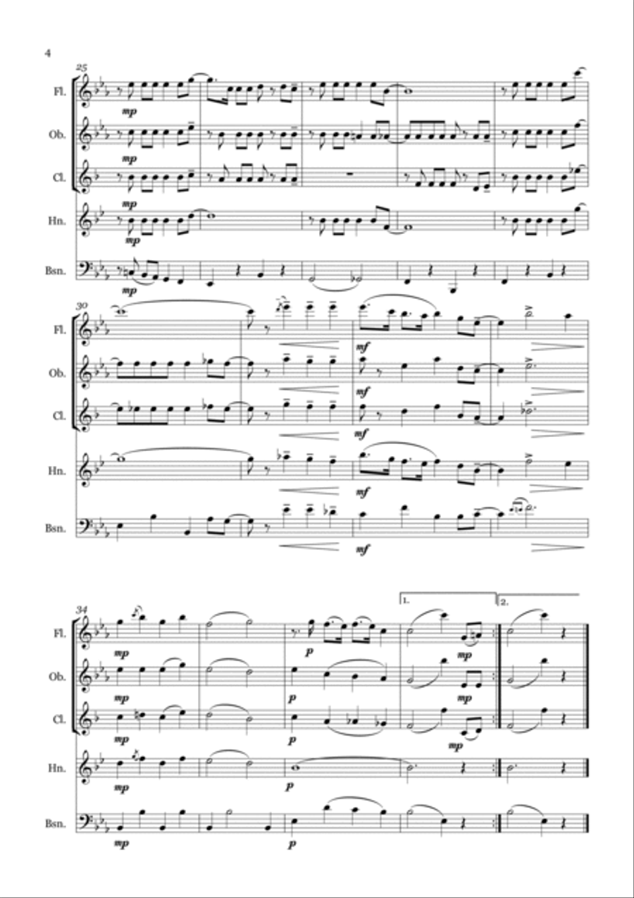They Can't Take That Away From Me Woodwind Quintet scores gallery preview page 4