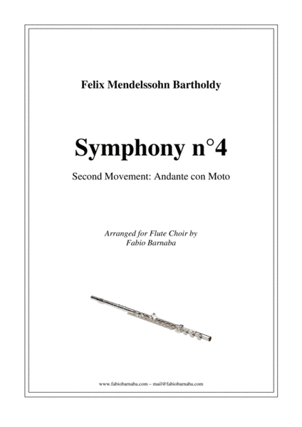 Andante con Moto - from Mendelssohn's Symphony n°4 "Italiana" - for Flute Choir image number null