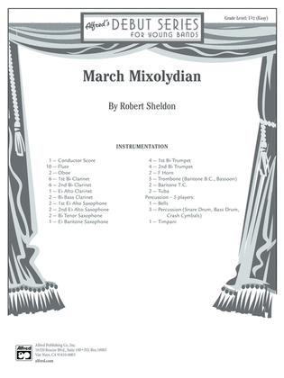 Book cover for March Mixolydian: Score
