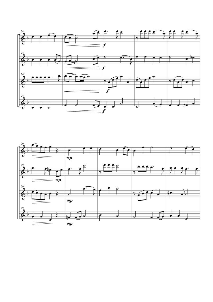 What A Wonderful World Woodwind Quartet scores gallery preview page 5