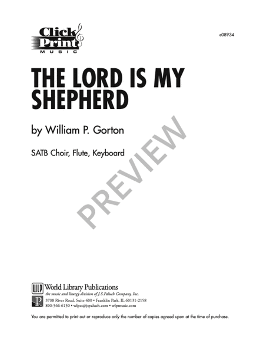 The Lord is My Shepherd 4-Part scores gallery preview page 5