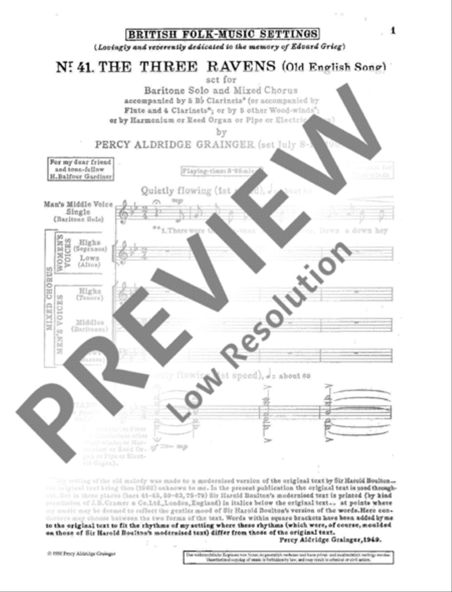 The three Ravens Mixed Choir scores gallery preview page 4