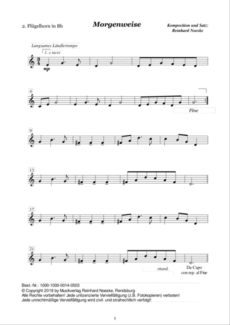 Acht Bläserweisen im alpenländischen Stil für Blechbläserquintett Brass Ensemble scores gallery preview page 3