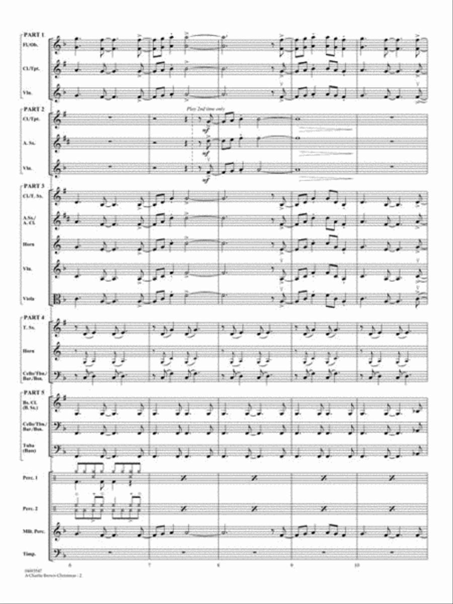 A Charlie Brown Christmas Concert Band scores gallery preview page 4
