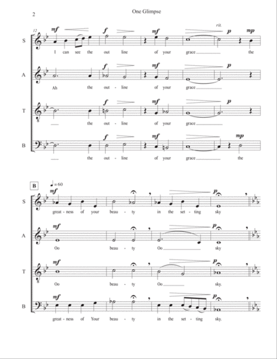 One Glimpse 4-Part scores gallery preview page 3