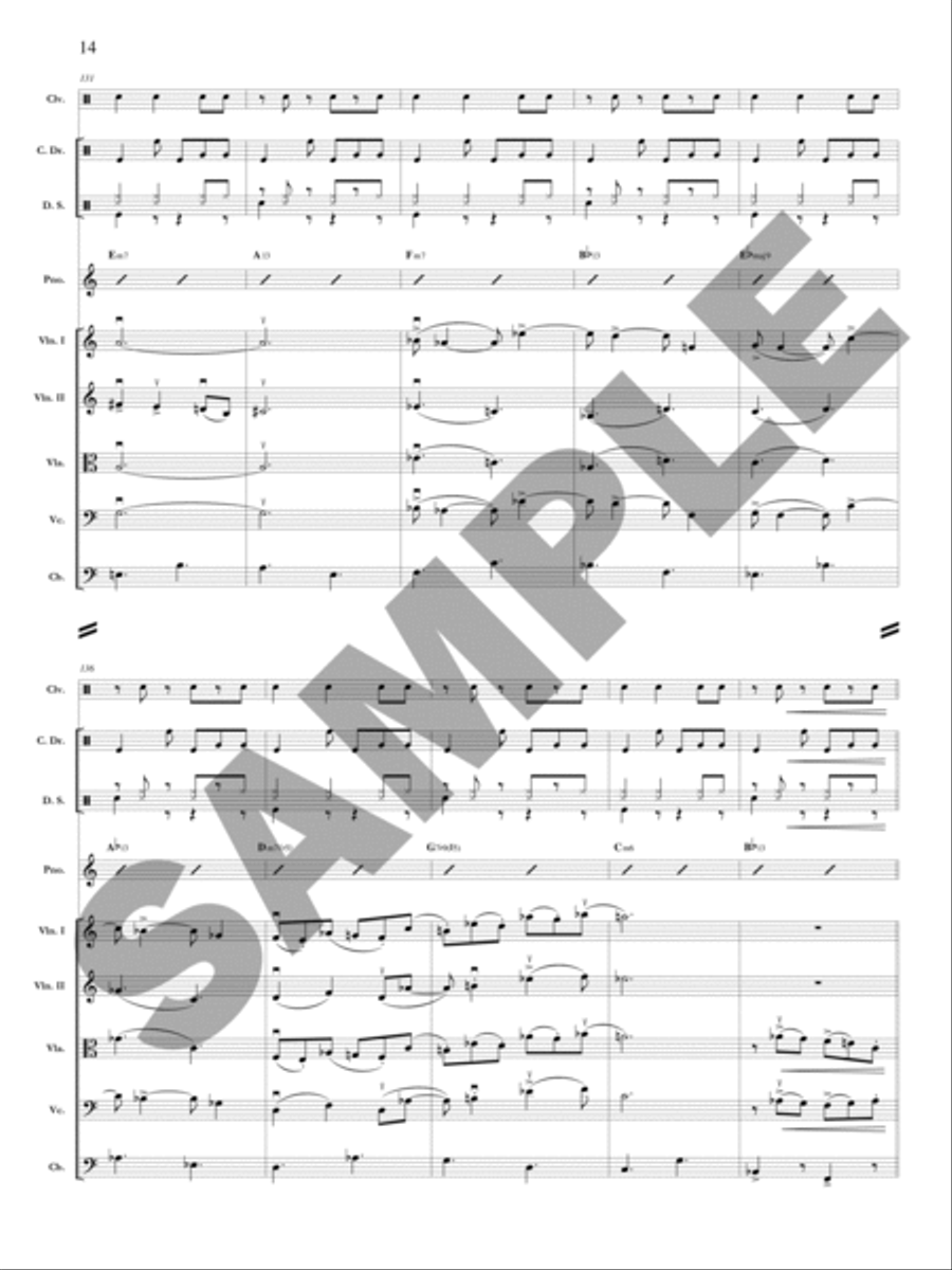 Ayana (Solo Violin, Viola, or Cello) Orchestra scores gallery preview page 15