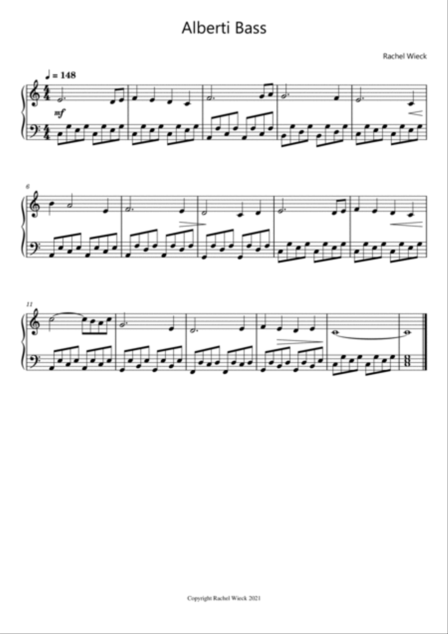 Alberti Bass Harpsichord scores gallery preview page 1