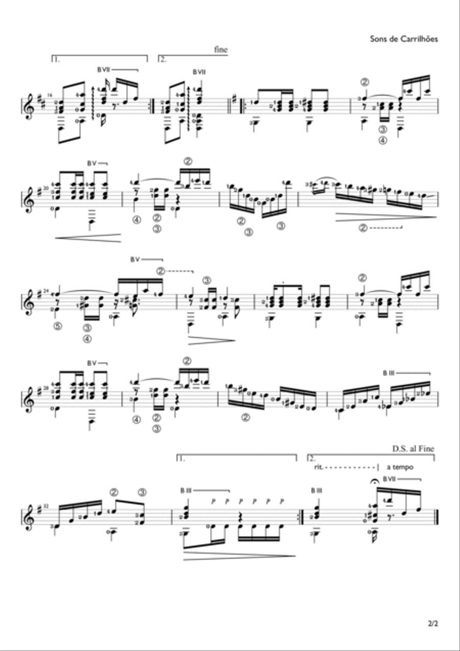Sons De Carrilhoes Acoustic Guitar scores gallery preview page 2