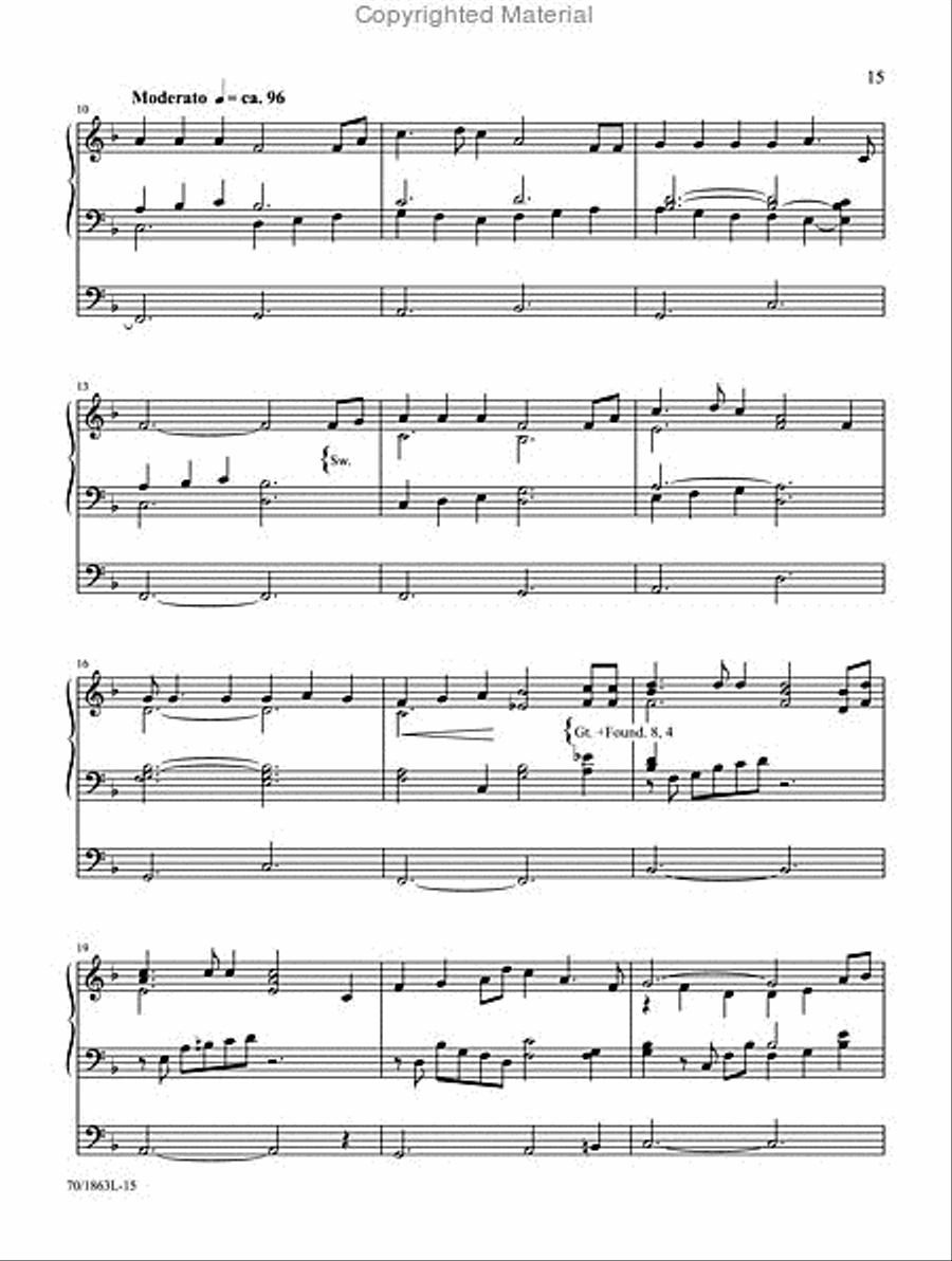 High and Lifted Up Organ Solo scores gallery preview page 6