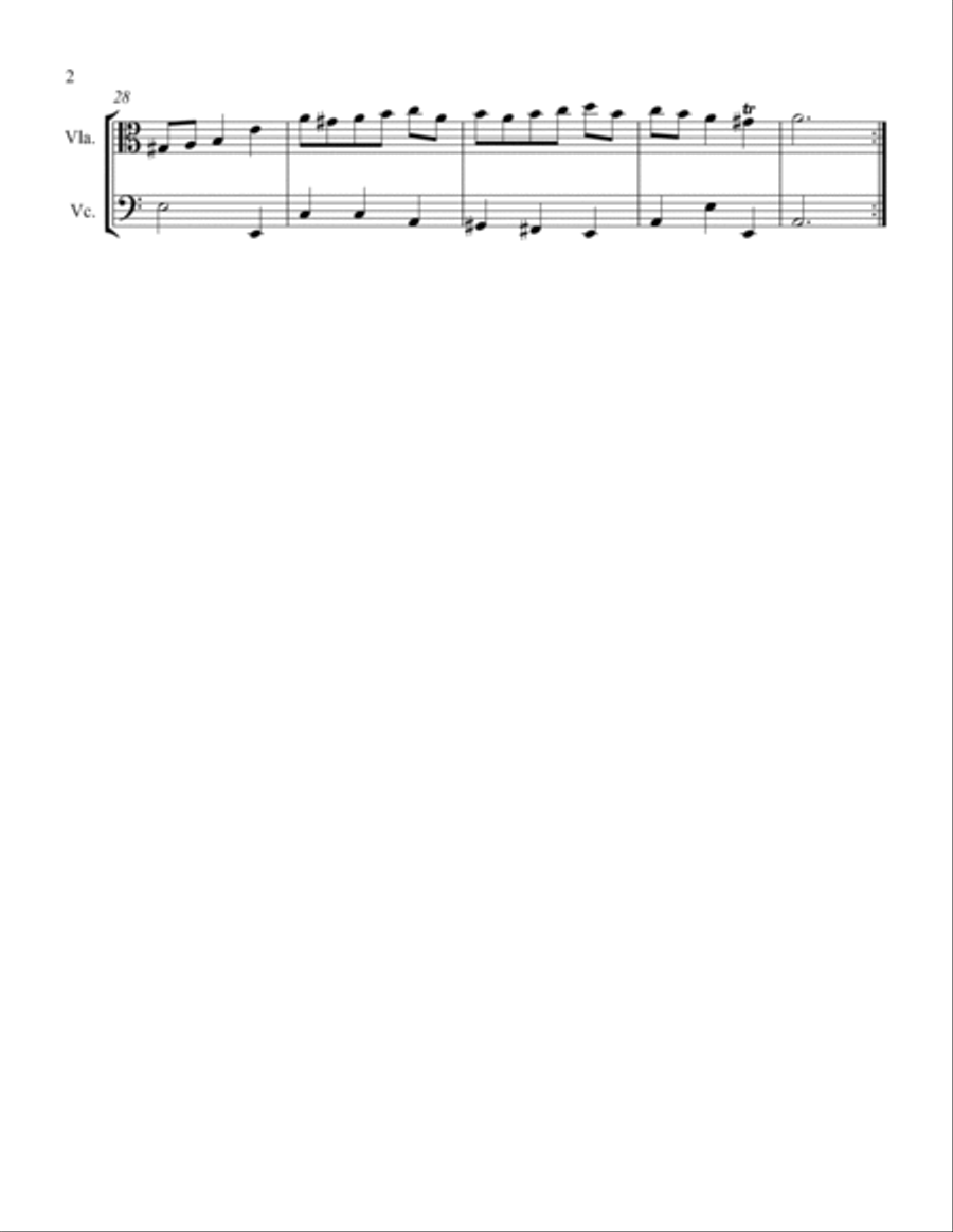 Minuet #10 Minuet #10 String Duet scores gallery preview page 2