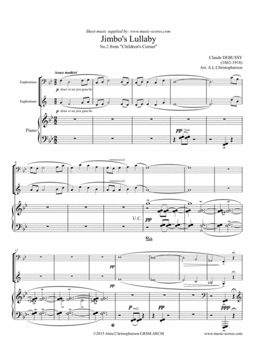 Jimbo's Lullaby - Euphonium and Piano image number null