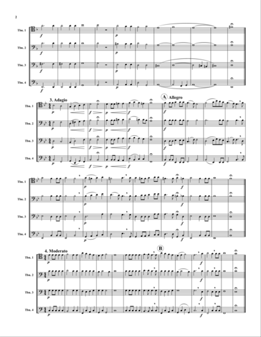 6 Antiphonen zum palmsonntag Trombone Quartet scores gallery preview page 2