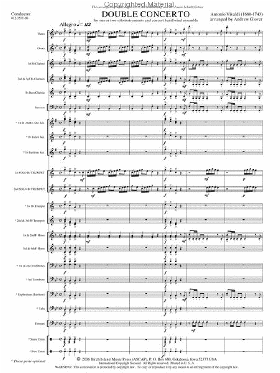 Double Concerto Concert Band scores gallery preview page 2
