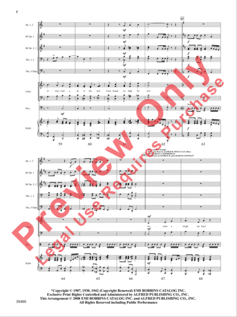 A Tribute to the Armed Services (A Medley) Choir scores gallery preview page 9