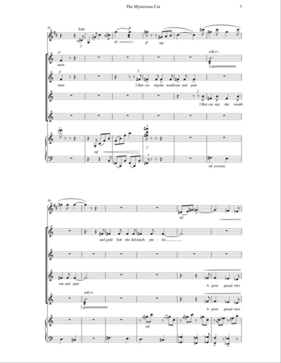 The Mysterious Cat SSAA scores gallery preview page 3