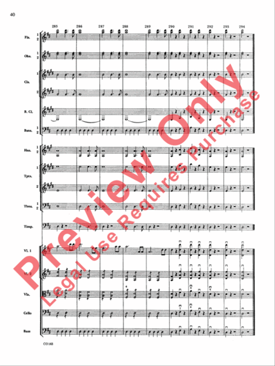 The Marriage of Figaro -- Overture Full Orchestra scores gallery preview page 43