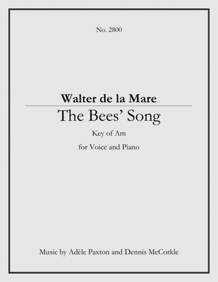 The Bees’ Song - An Original Song Setting of Walter de la Mare's Poetry for VOICE and PIANO: Key A