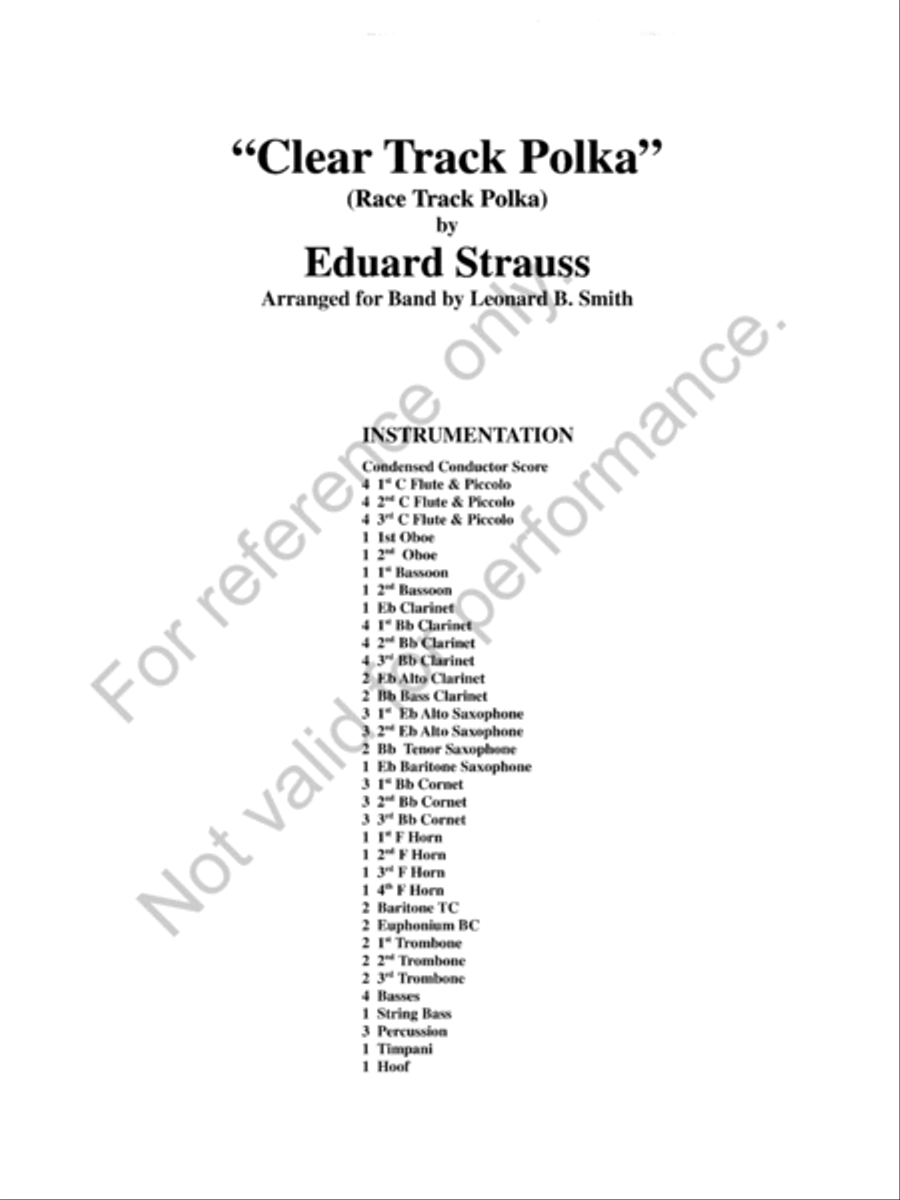 Clear Track Polka Concert Band scores gallery preview page 2