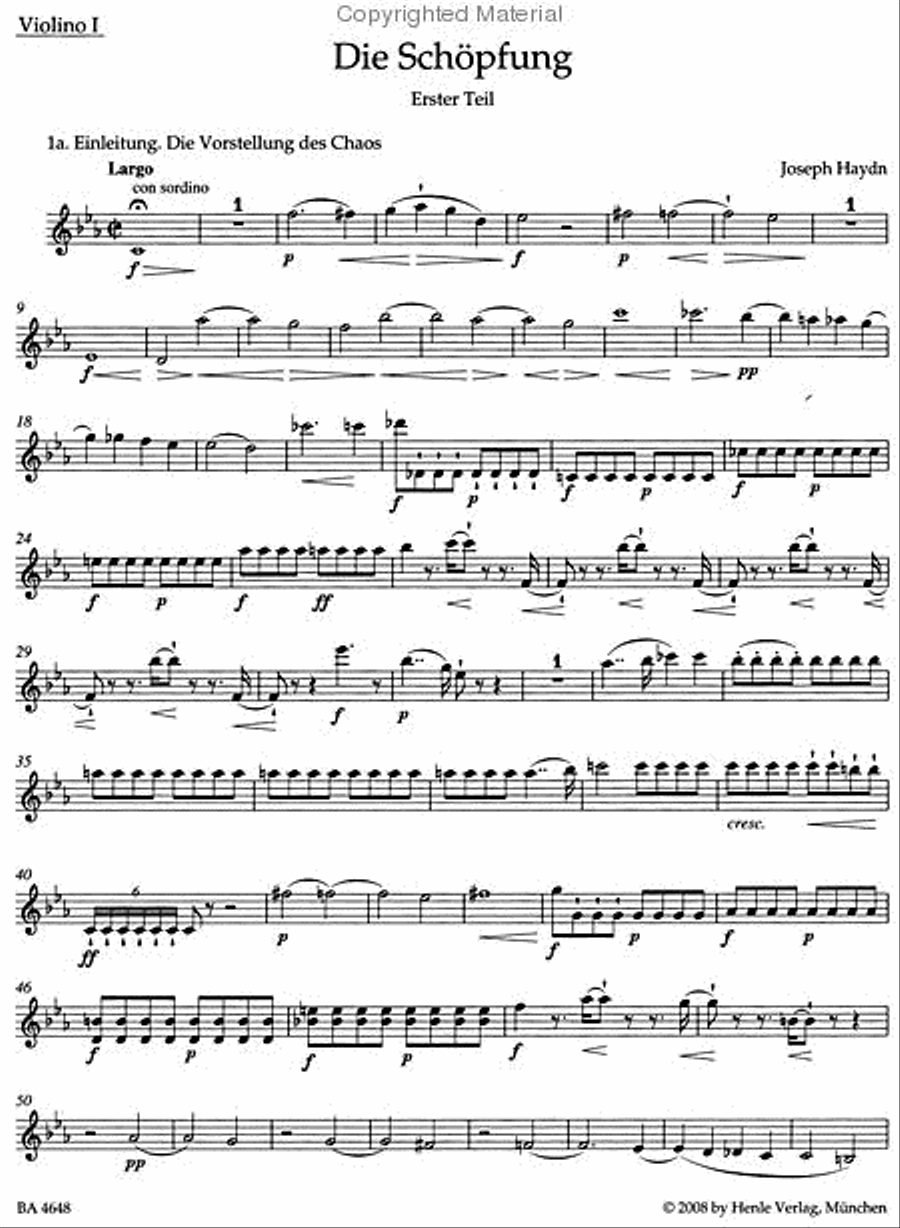Die Schopfung (The Creation) Hob. XXI:2 Violin scores gallery preview page 2