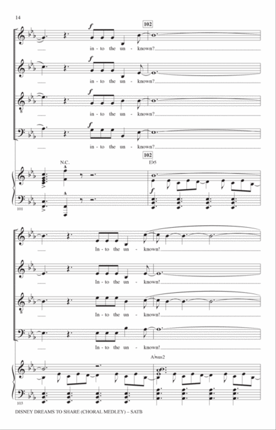 Disney Dreams To Share (Choral Medley) 4-Part scores gallery preview page 13