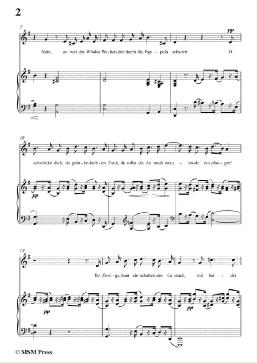 Schubert-Die Erwartung,Op.116,in G Major,for Voice&Piano Voice scores gallery preview page 4