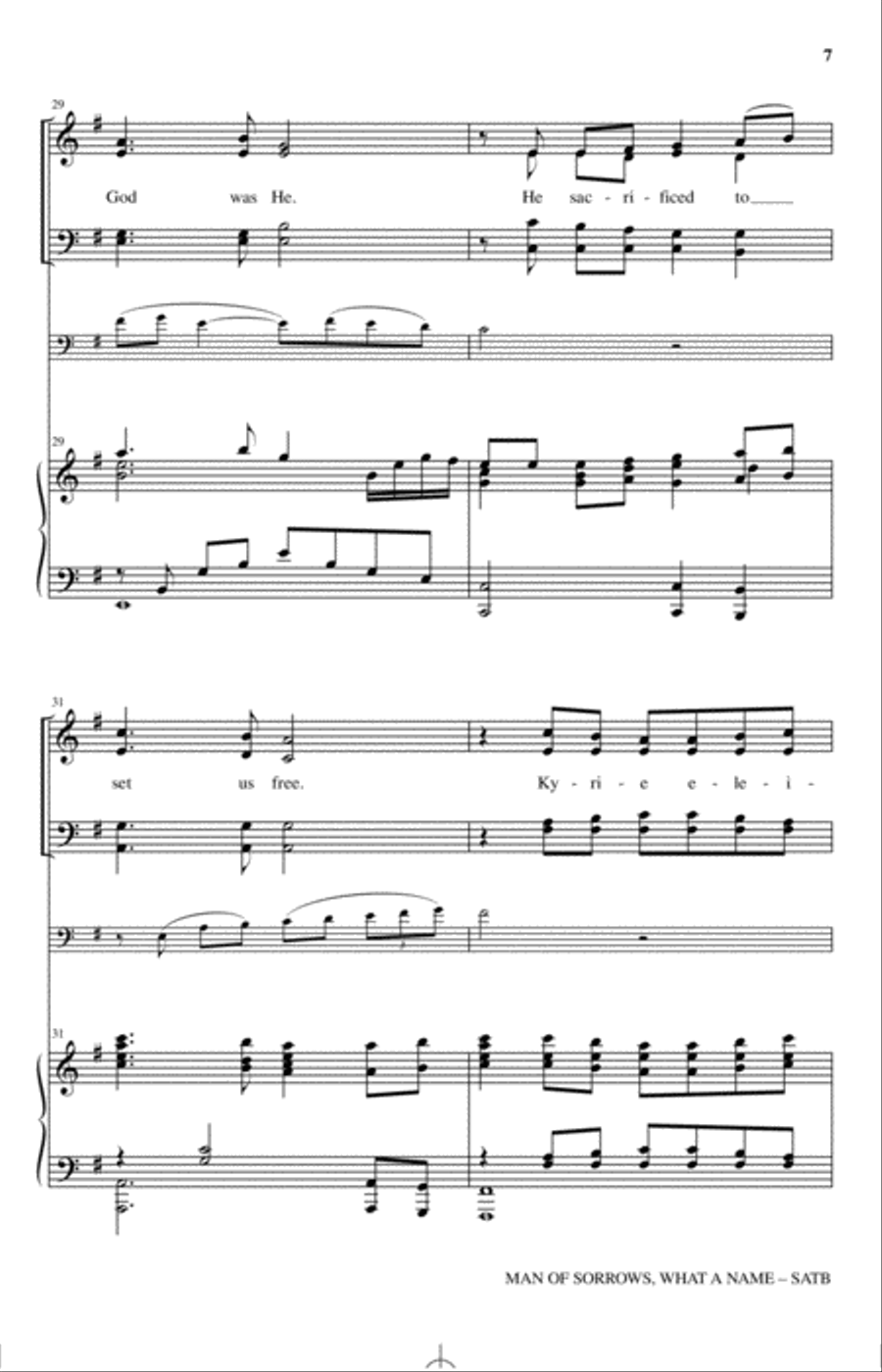 Man Of Sorrows, What A Name Choir scores gallery preview page 6