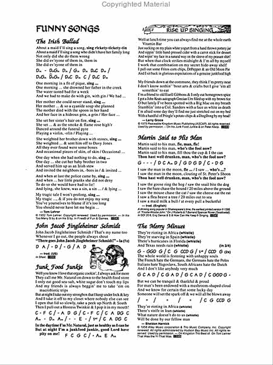 Rise Up Singing – The Group Singing Songbook Choir scores gallery preview page 5