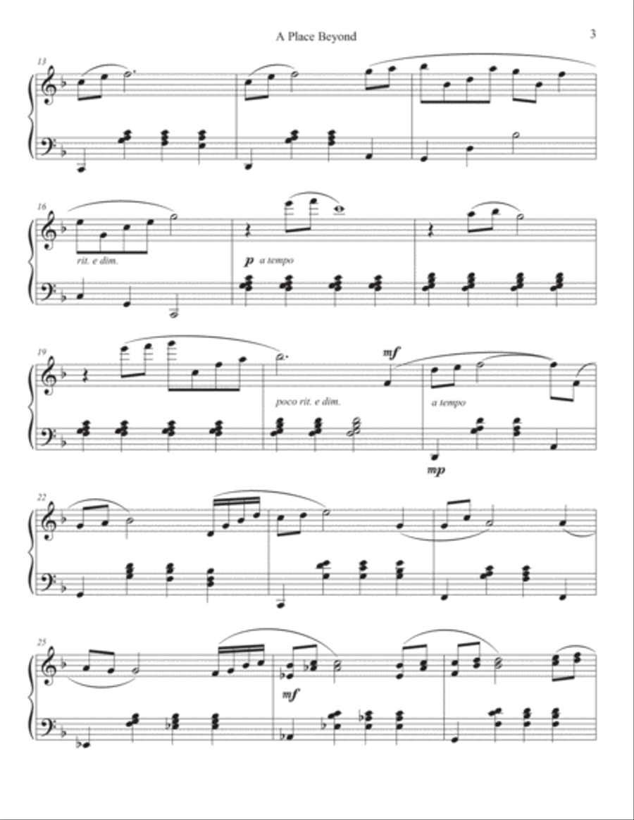 A Place Beyond Piano Book Piano Solo scores gallery preview page 3