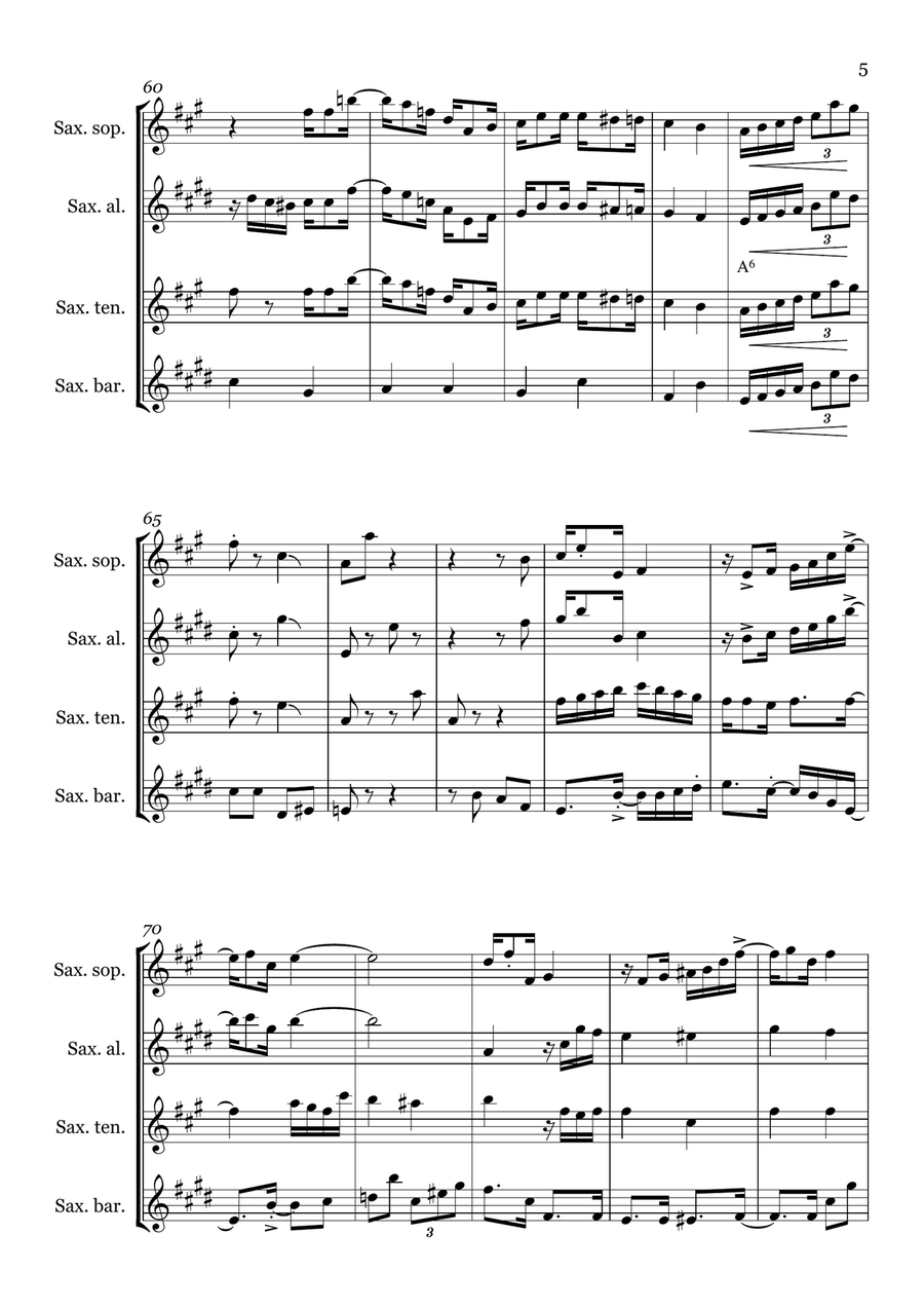 Doce de Coco Woodwind Quartet scores gallery preview page 5