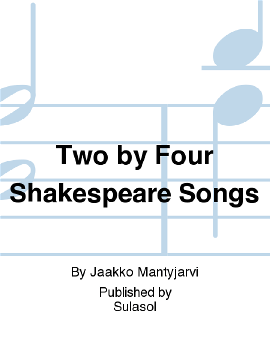 Two by Four Shakespeare Songs TTBB scores gallery preview page 1