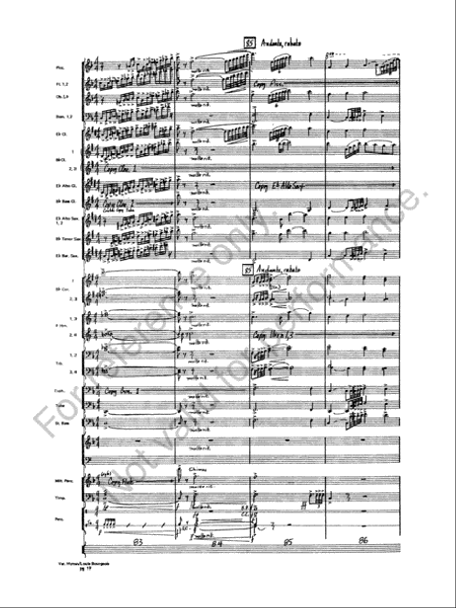 Variations On A Hymn By Louis Bourgeois Concert Band scores gallery preview page 20