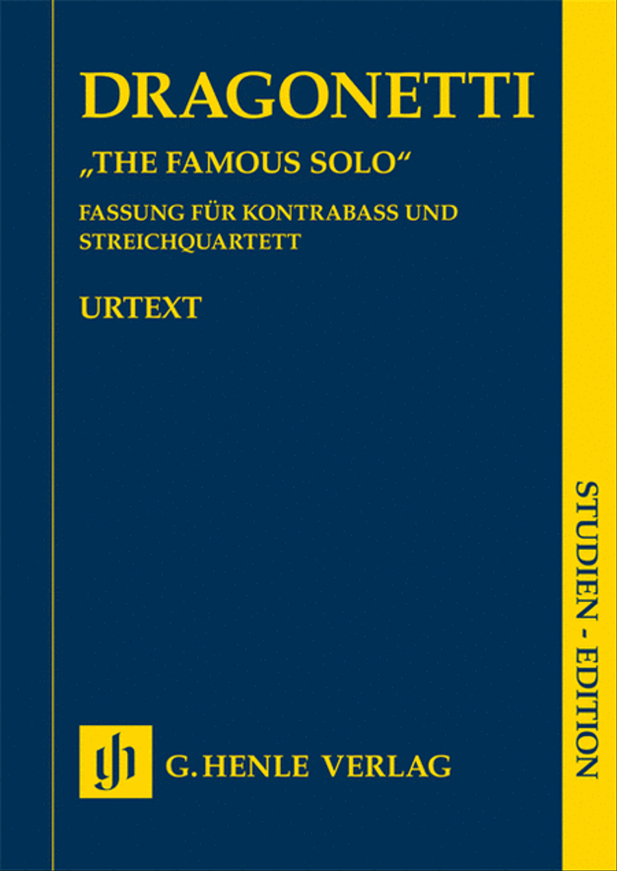 “The Famous Solo” for Double Bass and Orchestra Double Bass scores gallery preview page 1