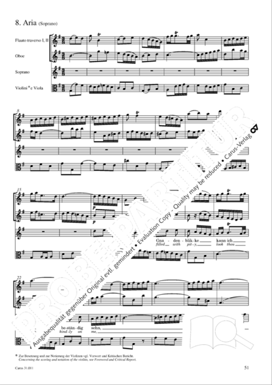 Lobet Gott in seinen Reichen (Himmelfahrtsoratorium) 4-Part scores gallery preview page 52