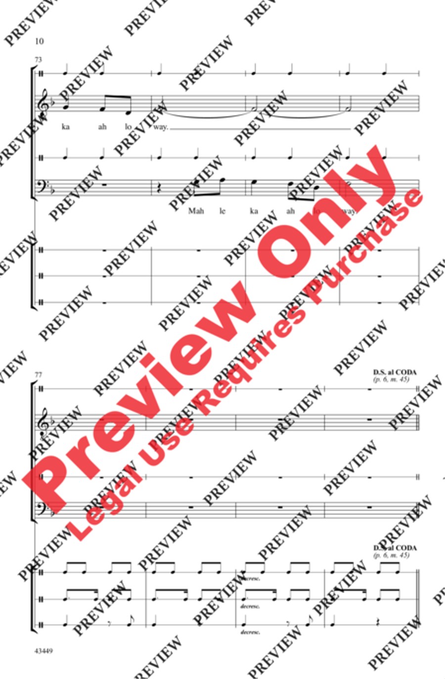 Tongo Tongo Men's Choir scores gallery preview page 21