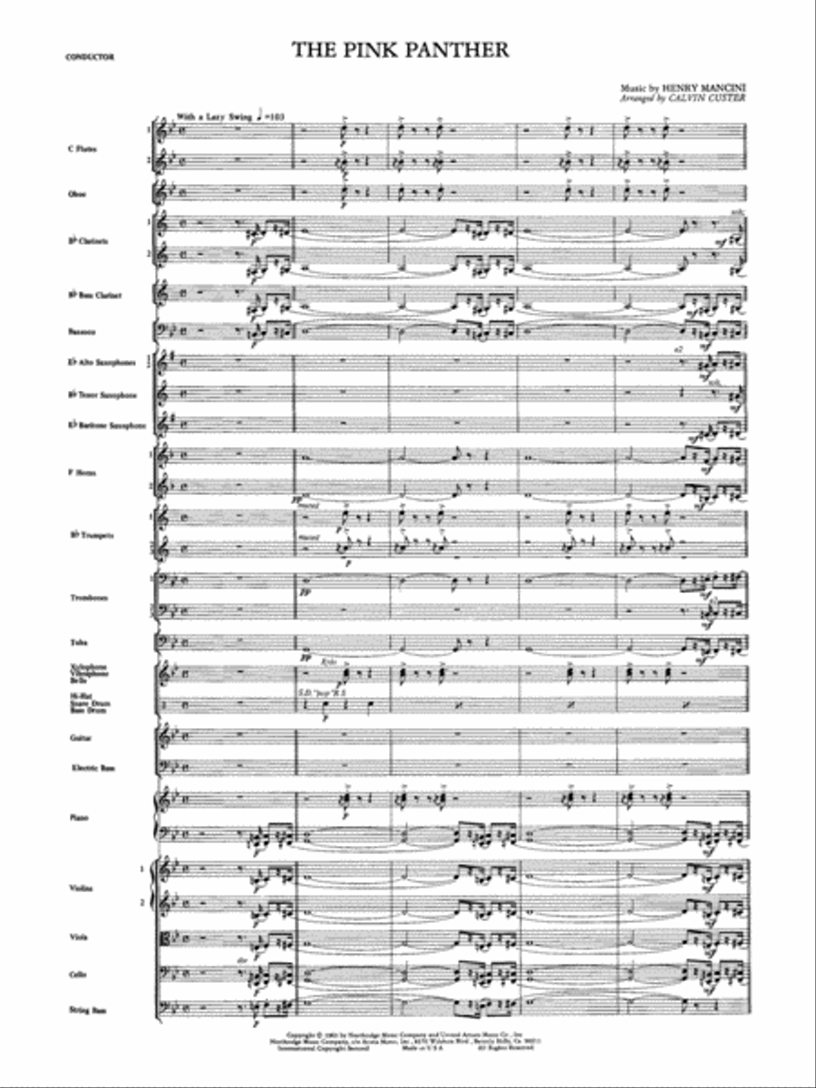 The Pink Panther: Score Full Orchestra scores gallery preview page 2