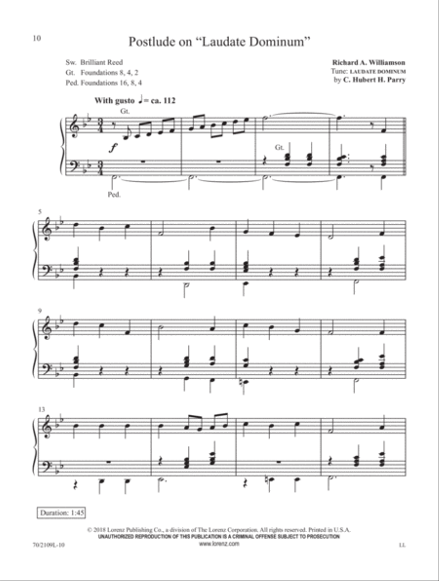Postludes in Two Minutes or Less Organ Solo scores gallery preview page 6