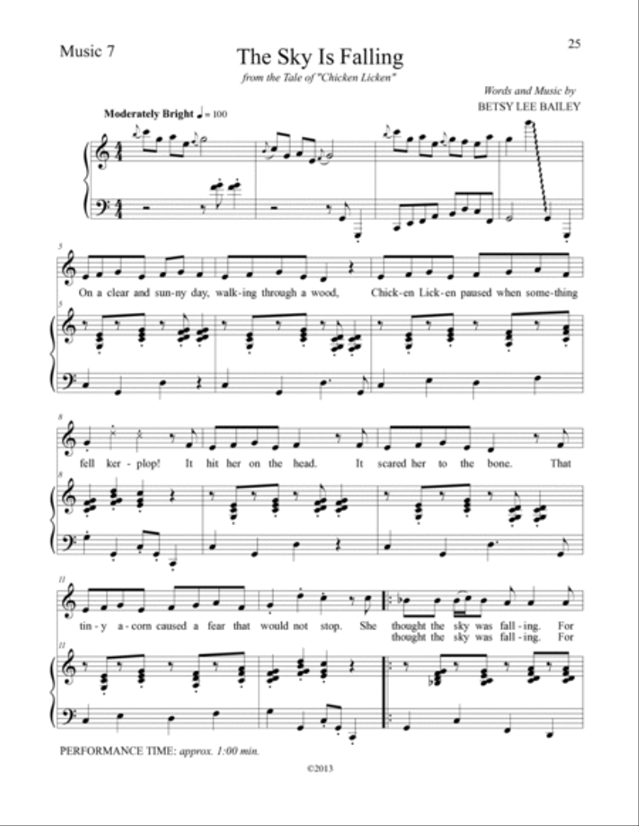 The Tale of Chicken Licken - Score Part 2 2021 Piano, Vocal, Guitar scores gallery preview page 3