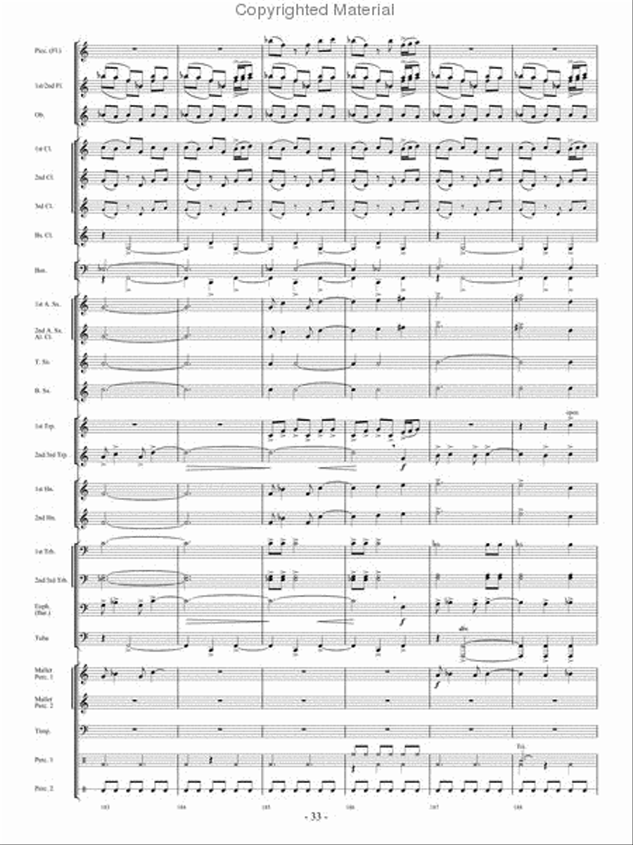 Beyond the Breaking Tides Concert Band scores gallery preview page 32